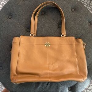 TORY BURCH Ivy Side-Zip Expandable Leather Tote